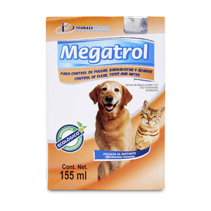 Inobazz Megatrol Spray Antiparasitario Externo para Perro y Gato, 155 ml