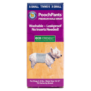 Pooch Pad Products Pants Pañal Reutilizable para Perro Macho, X-Chico