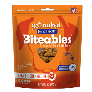 Get Naked Biteables Premios Funcionales para Salud Articular Receta Pollo para Perro Adulto, 170 g