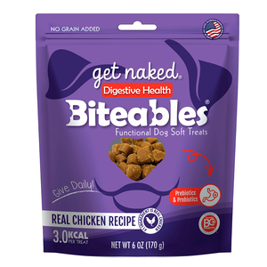 Get Naked Biteables Premios Funcionales para Salud Digestiva Receta Pollo para Perro Adulto, 170 g