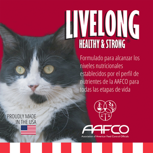 Livelong Healthy & Strong Alimento Natural Húmedo para Gato Todas las Edades Receta Delicias de Carne, 354 g