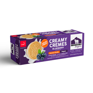 Indomitable Creamy Cremes Galletas Rellenas de Crema Receta Arándano para Perro, 120 g