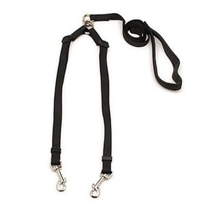 Petco Correa Doble Ajustable Negra para Perro Petco Correa Doble Ajustable Negra para Perro
