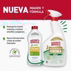 Nature's Miracle Limpiador Enzimático para Orina de Gato, 946 ml