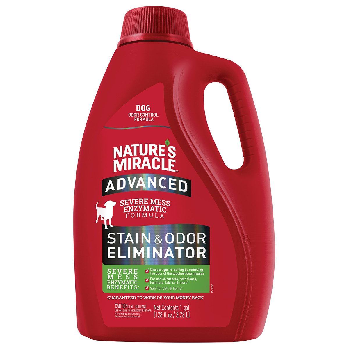 Nature's Miracle Limpiador Enzimático Concentrado para Manchas y Olores Difíciles de Perro, 3.7 L