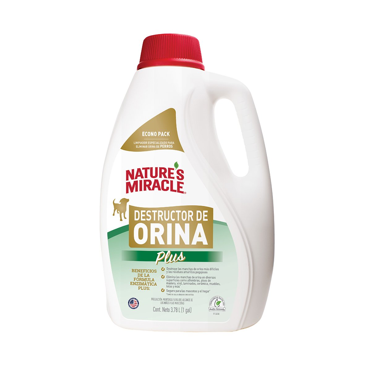 Nature's Miracle Limpiador Enzimático para Orina de Perro, 3.7 L