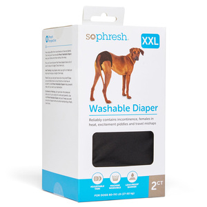 Sophresh Pañal de Tela Reutilizable para Perro Hembra, XX-Grande