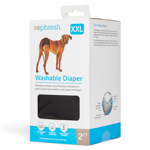 Sophresh Pañal de Tela Reutilizable para Perro Hembra, XX-Grande