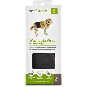 Sophresh Washable Wrap Pañal Reutilizable para Perro Macho, Chico