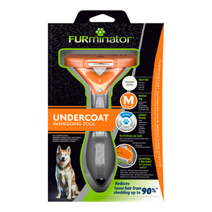 Furminator Deslanador de Pelo Corto para Perros Raza Mediana, Naranja
