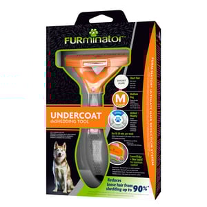 Furminator Deslanador de Pelo Corto para Perros Raza Mediana, Naranja