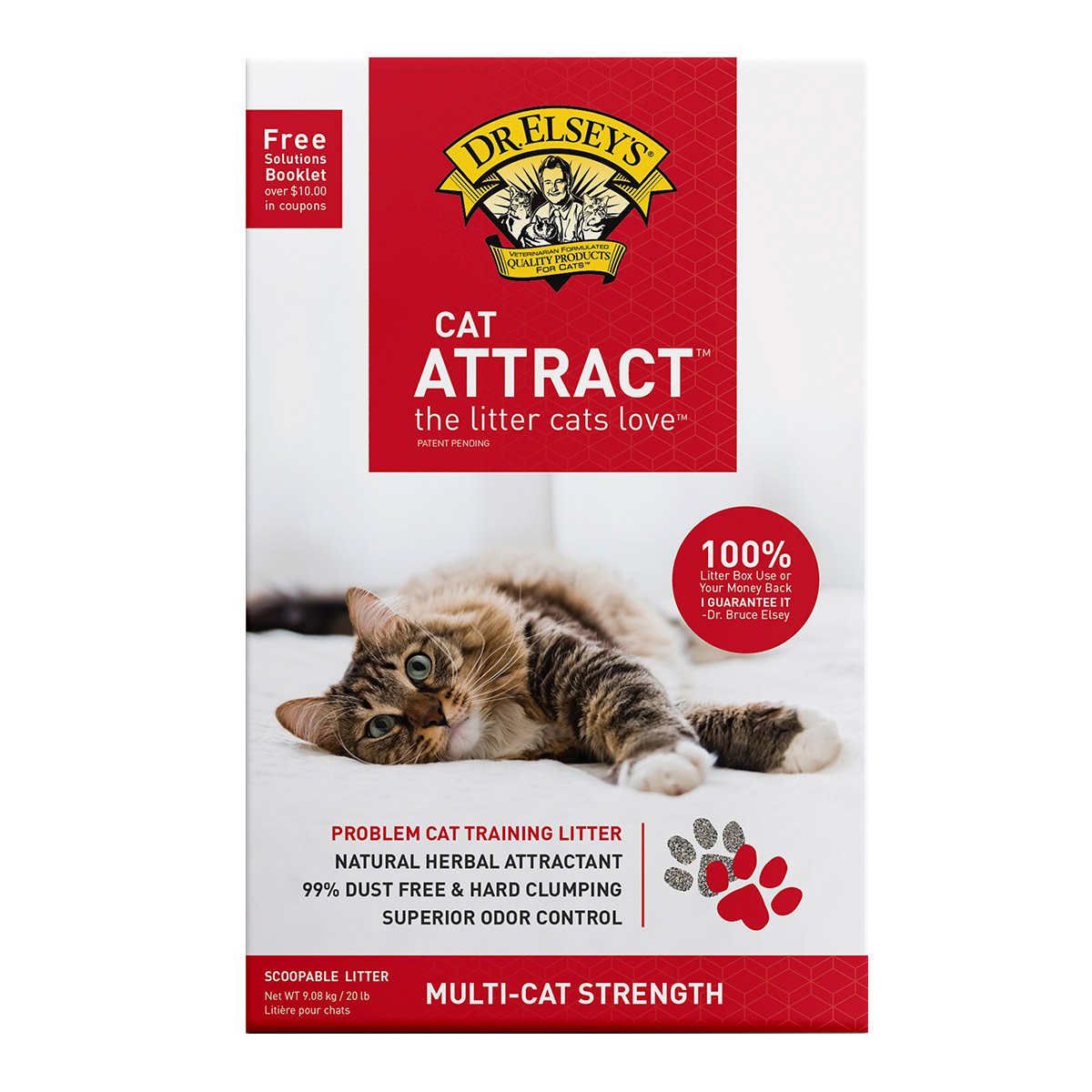 Precious Cat Attract Arena de Arcilla Aglutinante con Atrayente Herbal para Hogares Multi-Gato, 9 kg