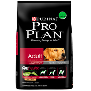 Pro Plan Optihealth Alimento Seco para Perro Adulto Raza Mediana Receta Pollo y Arroz, 3 kg