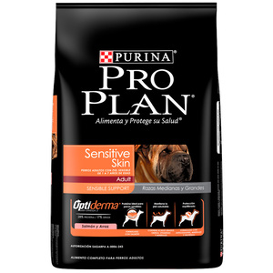 Pro Plan Optiderma Sensitive Skin Alimento Seco para Perro Adulto Razas Mediana/Grande Receta Salmón y Arroz, 13 kg