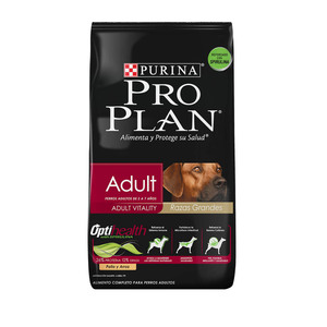 Pro Plan Optihealth Alimento Seco para Perro Adulto Raza Grande Receta Pollo y Arroz, 13 kg