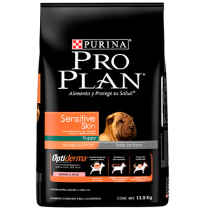 Pro Plan Optiderma Sensitive Skin Alimento Seco para Cachorro Todas las Razas Receta Salmón y Arroz, 3 kg