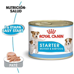 Royal Canin Starter Mother & Babydog Alimento Húmedo para Perro en Lactancia y Cachorro, 145 g