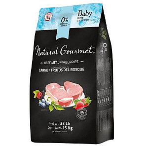 Natural Gourmet Baby Alimento para Cachorro Receta Carne y Frutos del Bosque, 7.5 kg