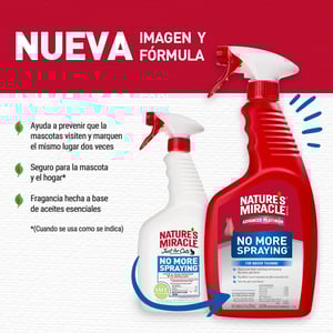 Nature's Miracle Limpiador y Repelente Enzimático para Marcaje con Orina de Gato, 709 ml