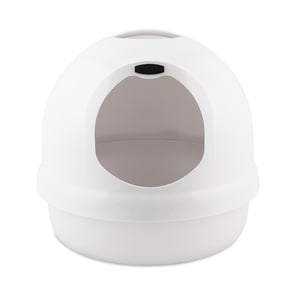 Petmate Booda Arenero Cubierto Diseño Domo para Gato, Blanco