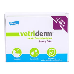 Vetriderm Jabón Dermatológico para Perro y Gato, 100 g