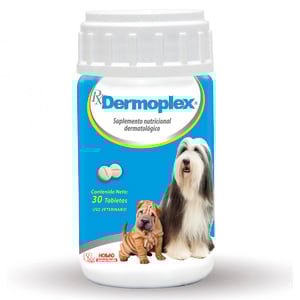 Holland Rx Dermoplex Suplemento Nutricional Dermatológico para Perro, 30 Tabletas Holland Rx Dermoplex Suplemento Nutricional Dermatológico para Perro, 30 Tabletas