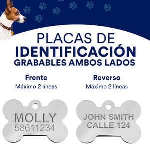 Hillman Group Placa de Identificación Grabable Diseño Hueso Cromo para Perro, Chico