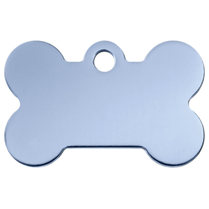 Hillman Group Placa de Identificación Grabable Diseño Hueso Azul Claro para Perro, Chico