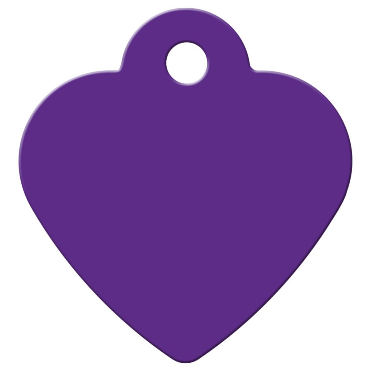 Hillman Group Placa de Identificación Grabable Diseño Corazón Morado para Perro/ Gato, Chico