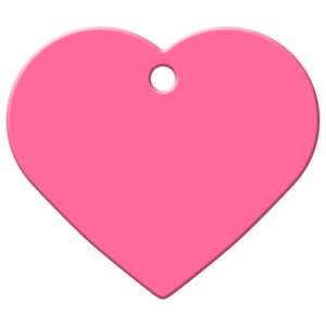 Hillman Group Placa de Identificación Grabable Diseño Corazón Rosa para Perro, Grande Hillman Group Placa de Identificación Grabable Diseño Corazón Rosa para Perro, Grande