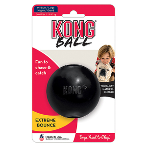 Kong Pelota de Caucho Extreme Ball Negra para Perro