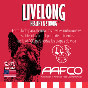 Livelong Healthy & Strong Alimento Natural Húmedo para Perro Todas las Edades Receta Cordero/Res/Camote, 354 g