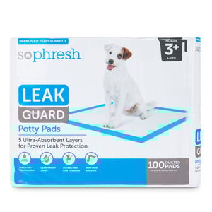 Sophresh Leak Guard Tapetes Ultra Absorbentes para Perro, 100 Piezas Sophresh Leak Guard Tapetes Ultra Absorbentes para Perro, 100 Piezas