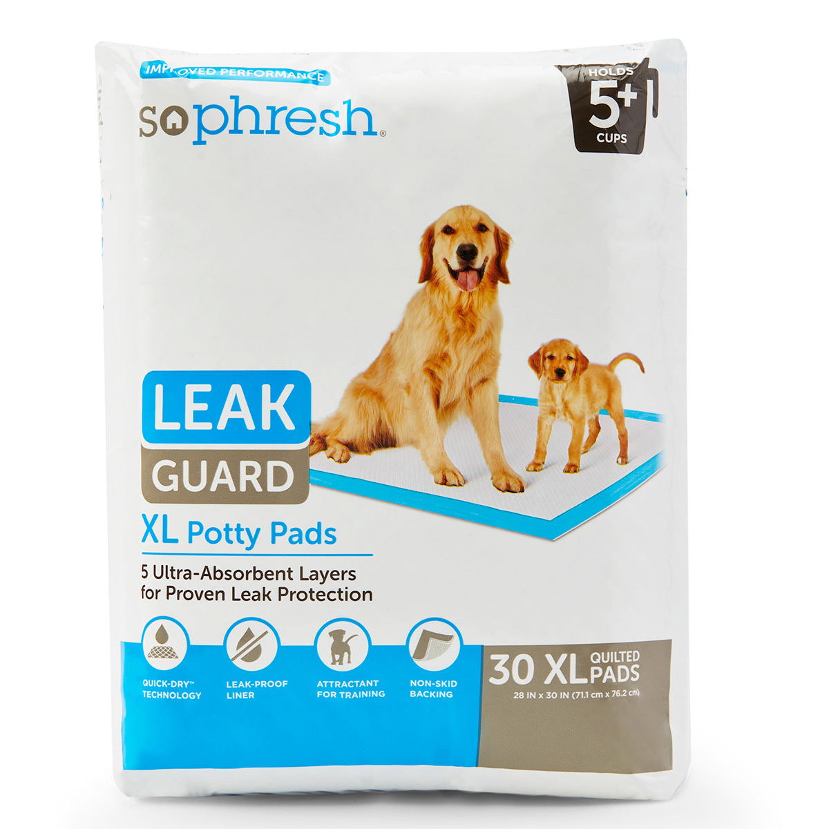 Sophresh Leak Guard Tapetes Ultra Absorbentes para Perro, 30