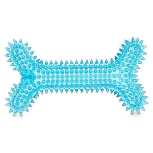 Leaps & Bounds Juguete Hueso Masticable con Picos y Sonido Colores Surtidos para Perro, Mediano