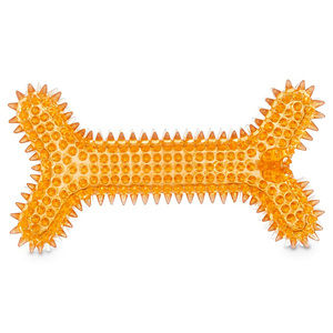 Leaps & Bounds Juguete Hueso Masticable con Picos y Sonido Colores Surtidos para Perro, Mediano