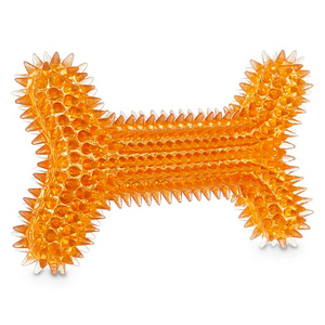 Leaps & Bounds Juguete Hueso Masticable con Picos y Sonido Colores Surtidos para Perro, Mediano