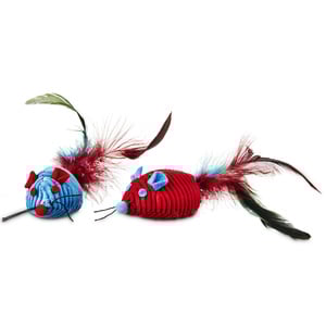 Leaps & Bounds Ratoncitos Divertidos con Plumas Colores Surtidos para Gato, 2 Piezas Leaps & Bounds Ratoncitos Divertidos con Plumas Colores Surtidos para Gato, 2 Piezas
