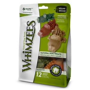 Whimzees Alligator Premio Dental Vegetariano Mediano para Perro, 12 Piezas Whimzees Alligator Premio Dental Vegetariano Mediano para Perro, 12 Piezas