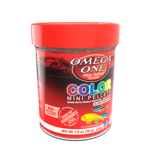 Omega One Color Alimento Mini Pellet para Peces, 50 g