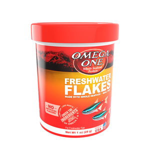 Omega One Freshwater Flakes Alimento para Peces de Agua Dulce, 28 g