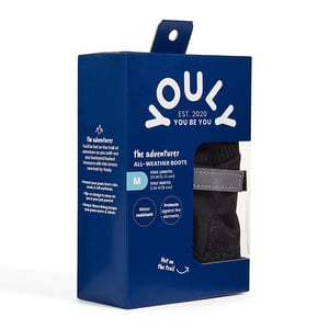 Youly Botas Todo Terreno Color Negro para Perro, Mediano