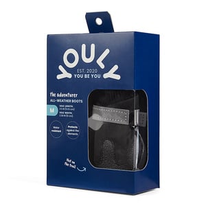 Youly Botas Todo Terreno Color Negro para Perro, Mediano