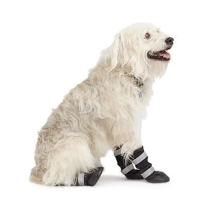 Youly Botas Todo Terreno Color Negro para Perro, Mediano
