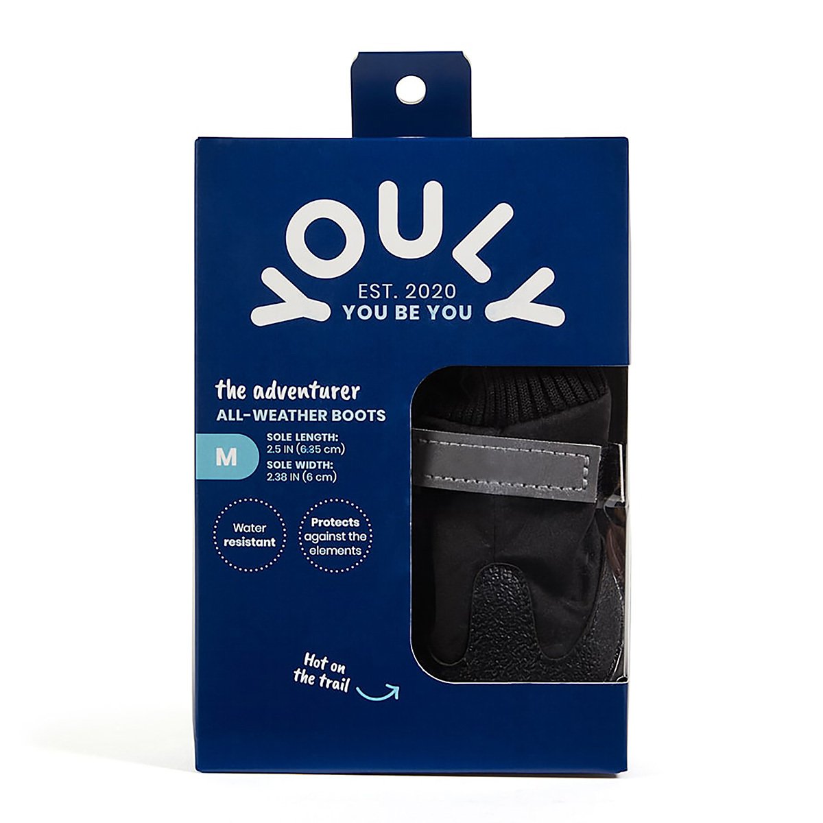 Youly Botas Todo Terreno Color Negro para Perro, Mediano