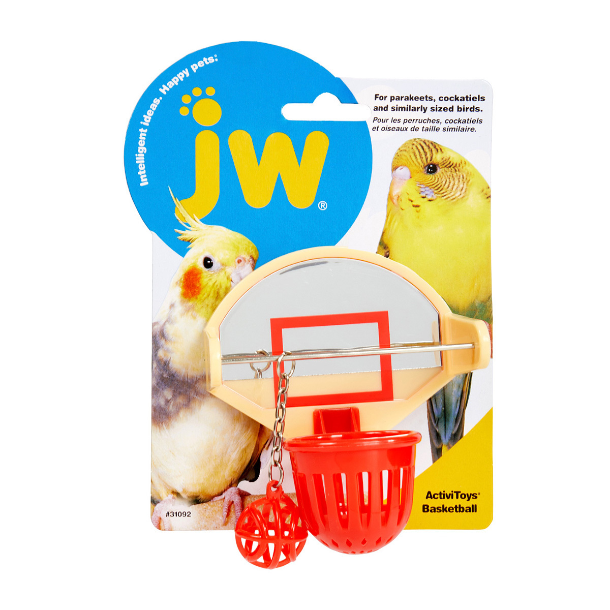 JW Pet Company Juguete de Plástico para Aves Canasta de Basketball