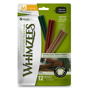 Whimzees Stix Premio Dental Vegetariano Mediano para Perro, 12 Piezas Whimzees Stix Premio Dental Vegetariano Mediano para Perro, 12 Piezas
