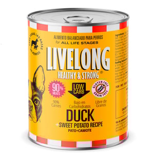 Livelong Healthy & Strong Alimento Natural Húmedo para Perro Todas las Edades Receta Pato, 354 g Livelong Healthy & Strong Alimento Natural Húmedo para Perro Todas las Edades Receta Pato, 354 g