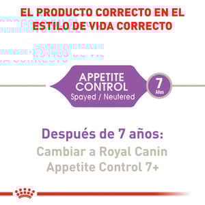 Royal Canin Control de Apetito Alimento Seco para Gato Adulto Esterilizado Receta Pollo, 6.3 kg