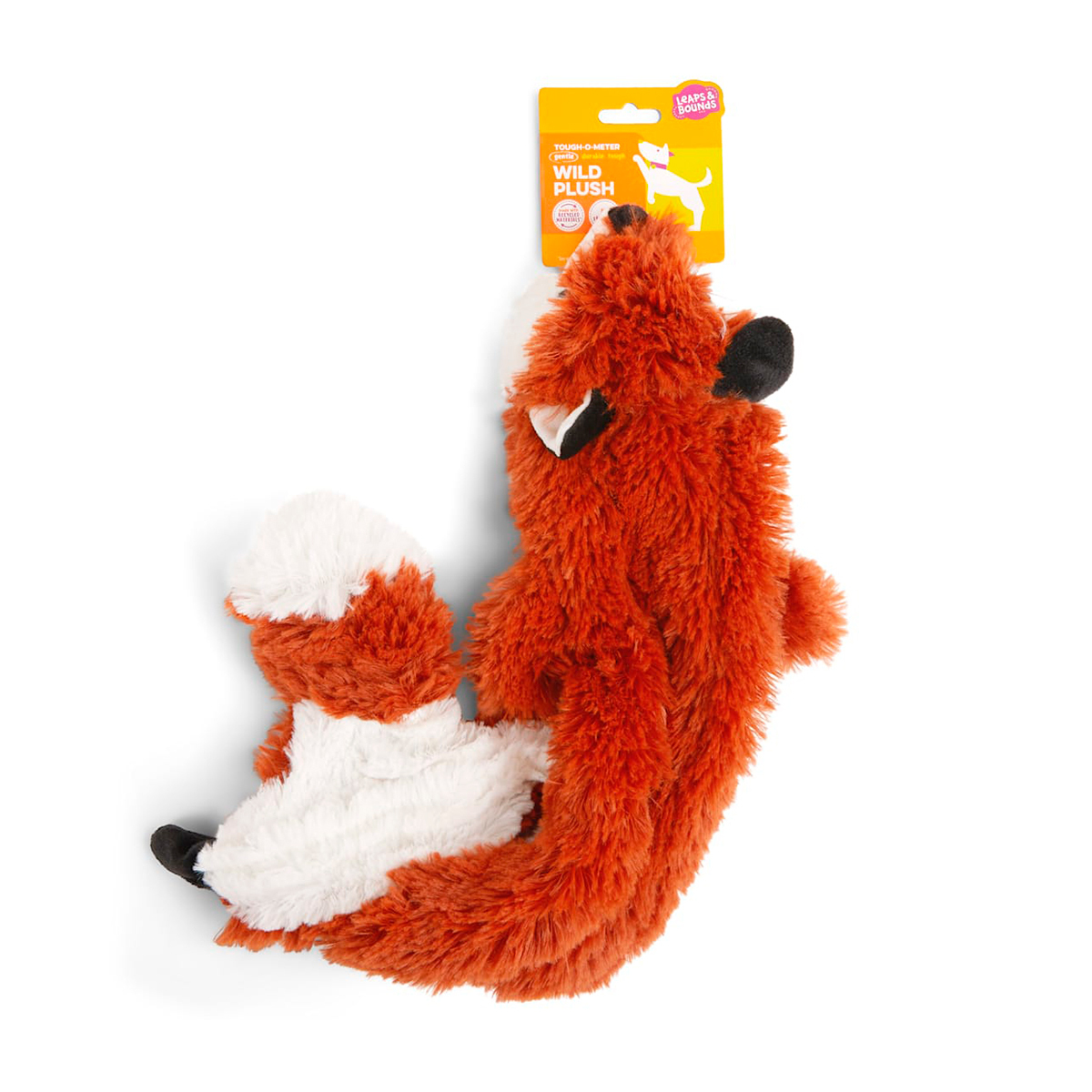 Leaps & Bounds Wild Plush Juguete Afelpado Diseño Zorro sin Relleno para Perro, Grande